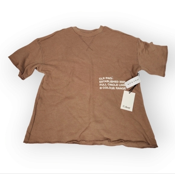 Pac Sun Colour Range Waffle Knit T-shirt XS - Picture 1 of 7